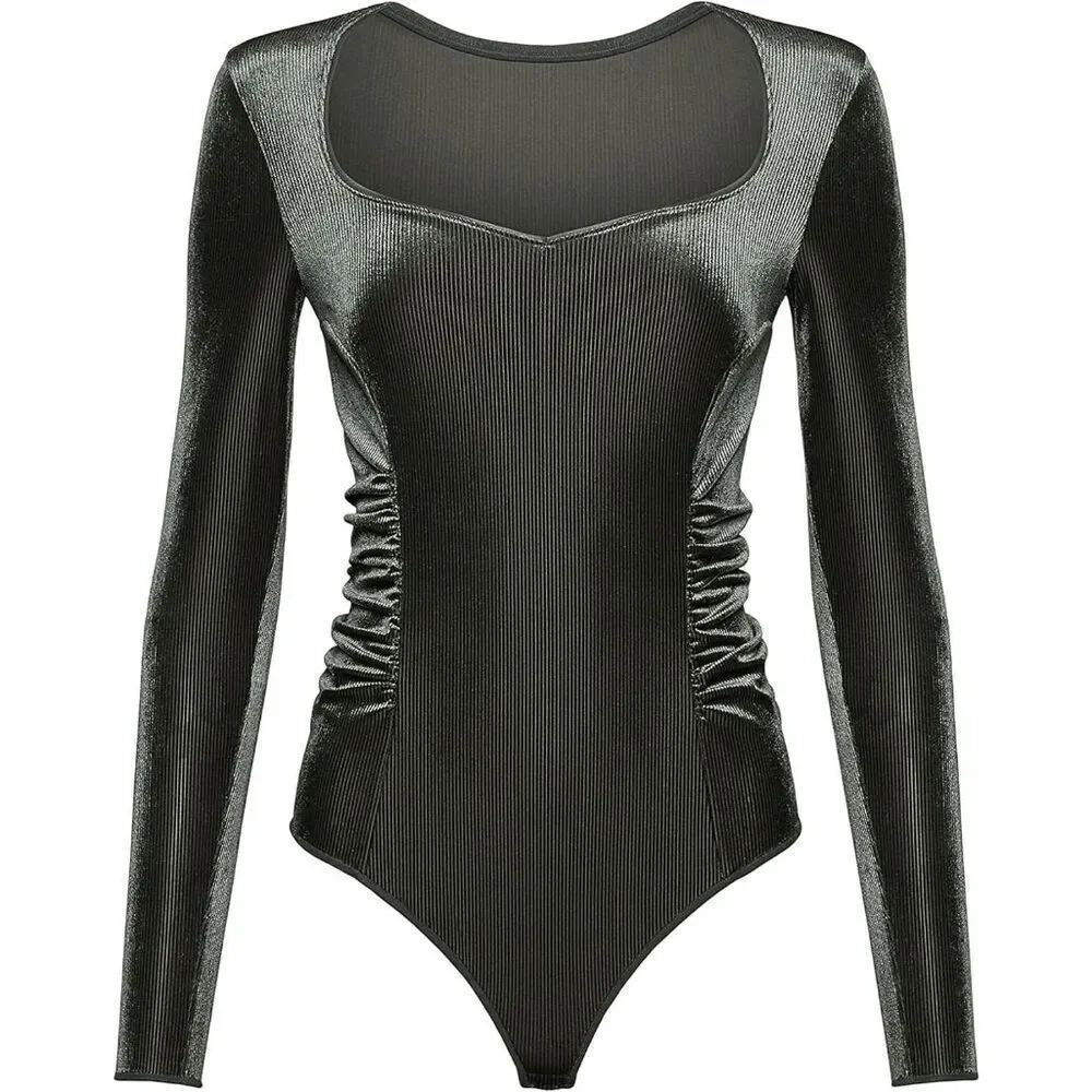 NWT Wolford Esmeralda String Bodysuit Top S